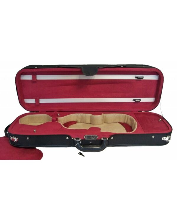 Etui violon 4/4 modèle conservatoire noir/bordeaux-beige