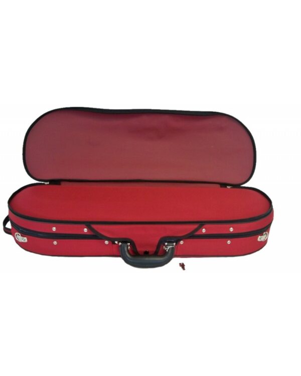Etui violon 4/4 Demi-lune PASSION luxe rouge/gris – Image 4