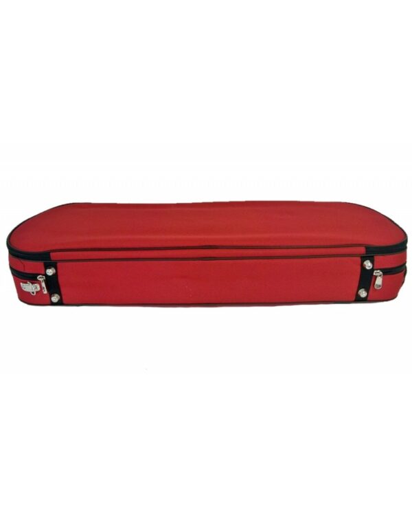 Etui violon 4/4 Demi-lune PASSION luxe rouge/gris – Image 5