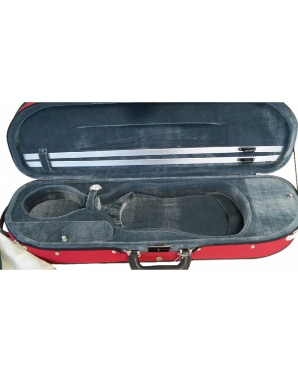 Etui violon 4/4 Demi-lune PASSION luxe rouge/gris – Image 2