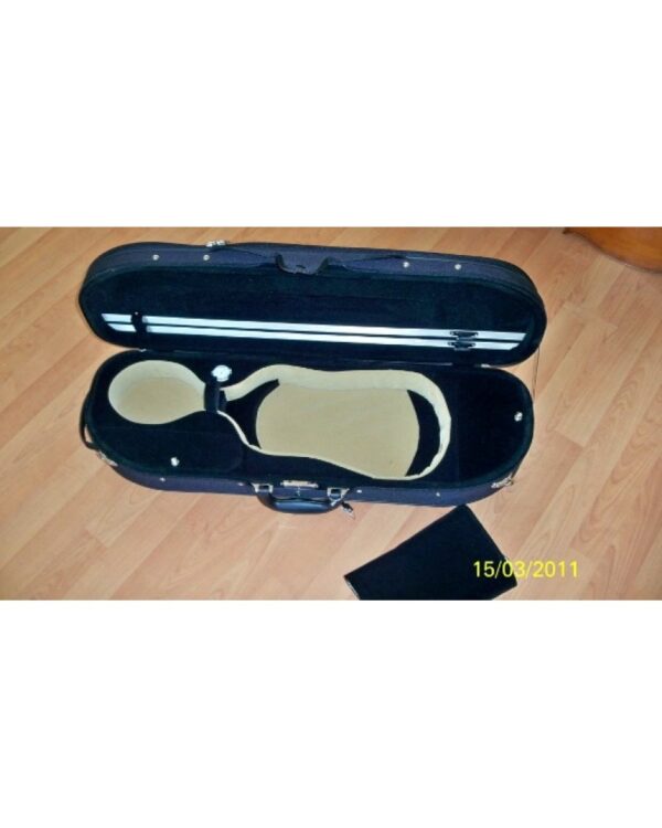 Etui violon 4/4 Demi-lune PASSION luxe noir/noir-beige(