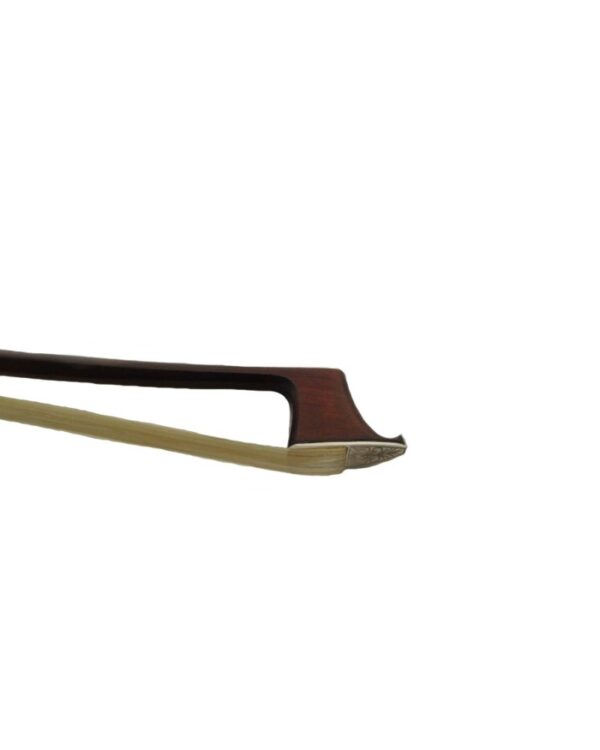 Archet violon 4/4 pernambouc monté argent gravé baguette ronde – Image 2