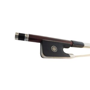Archet violoncelle 4/4 pernambouc monté argent gravé baguette ronde