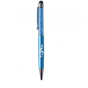 Stylo crystal bleu azur motif clé de sol