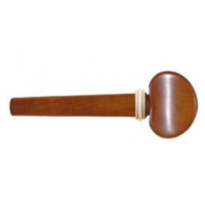 Cheville violoncelle 4/4 TEMPEL en buis, modèle Otto Tempel, avec collerette blanche [mammouth], diam: 13mm