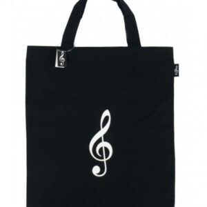 Cabat imprimé clé de sol - noir 40*37cm