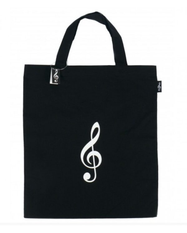 Cabat imprimé clé de sol - noir 40*37cm