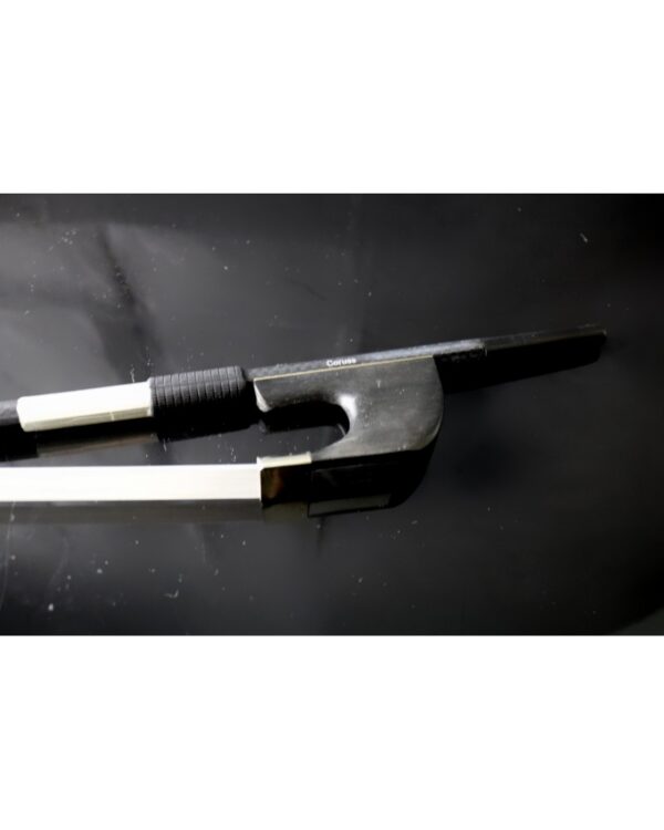 Archet contrebasse 4/4 en carbone, crin synthétique - Hausse Allemande - CORUSS - CREME - VEGAN