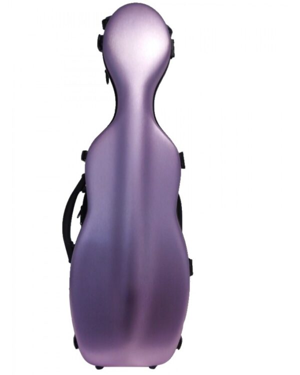 Etui violon 4/4 PC COMPOSITE forme "petit violoncelle" - Violet, effet alu brossé