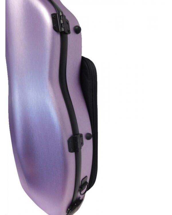 Etui violon 4/4 PC COMPOSITE forme "petit violoncelle" - Violet, effet alu brossé – Image 4