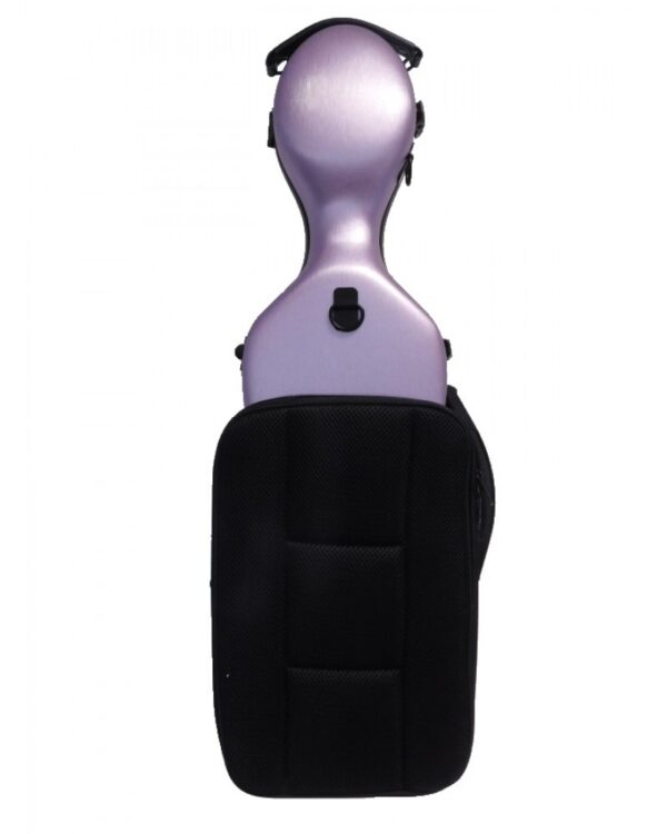 Etui violon 4/4 PC COMPOSITE forme "petit violoncelle" - Violet, effet alu brossé – Image 3