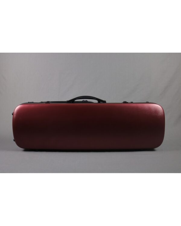Etui violon 4/4 - 3/4 - 1/2 rectangulaire PC COMPOSITE - BORDEAUX - effet alu brossé
