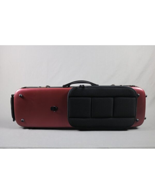 Etui violon 4/4 - 3/4 - 1/2 rectangulaire PC COMPOSITE - BORDEAUX - effet alu brossé – Image 3