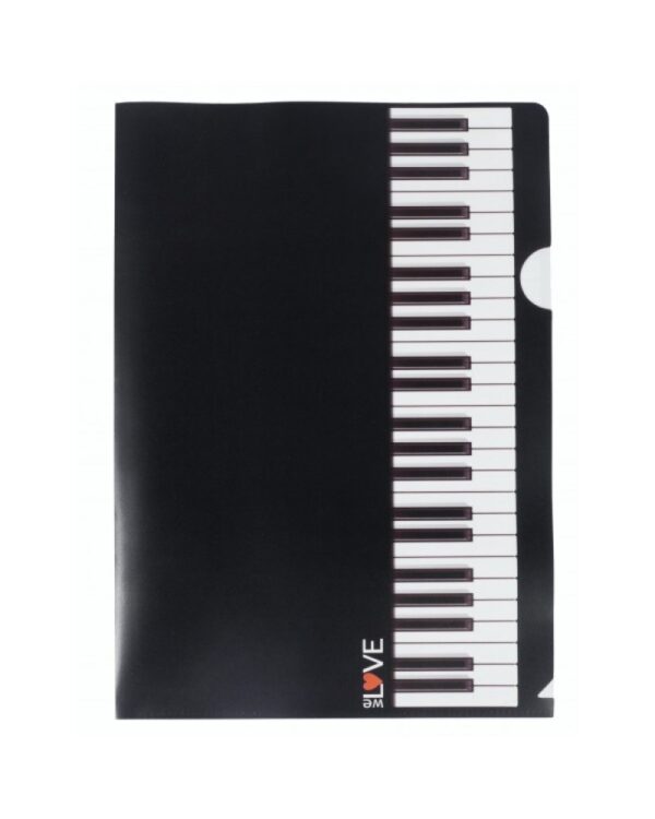 Pochette A4 déco clavier de piano