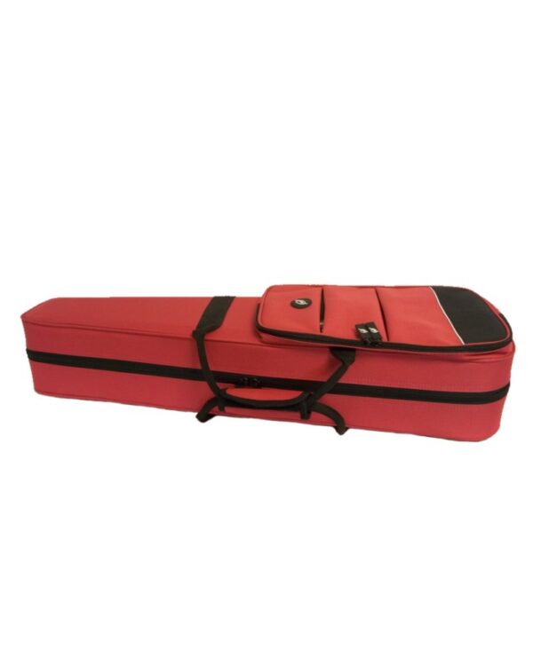 Etui violon trapèze 1/4 "S" ext. rouge brique - int. noir