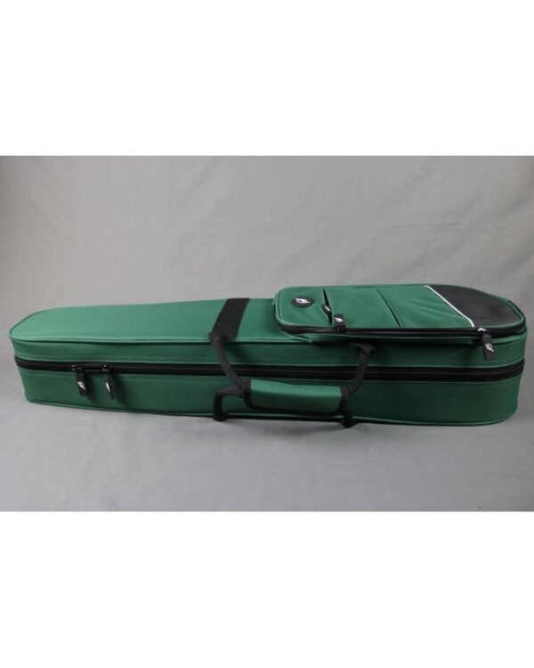 Etui violon trapèze 3/4 "S" ext. Vert - int. Bleu
