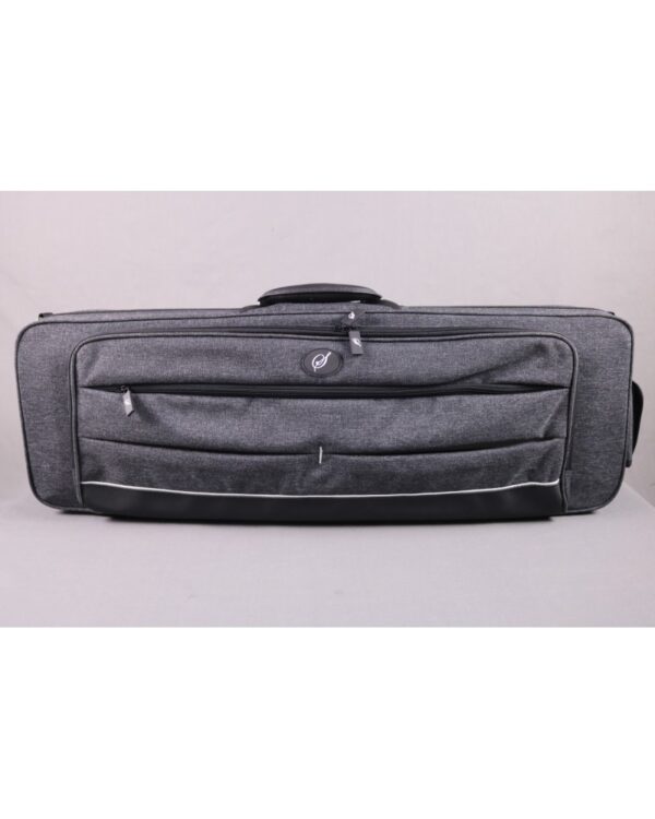 Etui violon rectangulaire 4/4 design JEAN "S" ext Noir - int Bleu